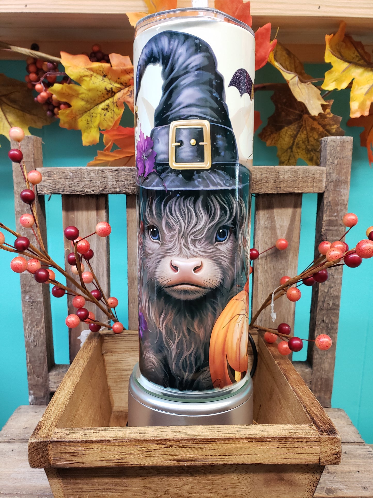 Highland Cow Halloween Tumbler