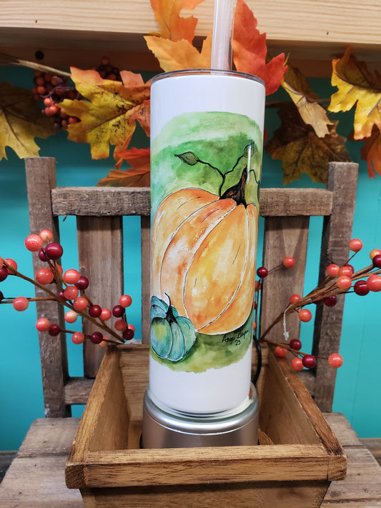 Watercolor Pumpkins 20oz Tumbler