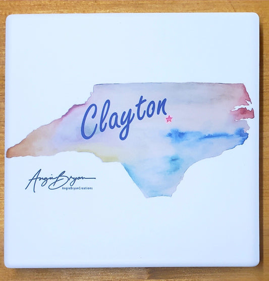 Clayton NC Sandstone Coaster