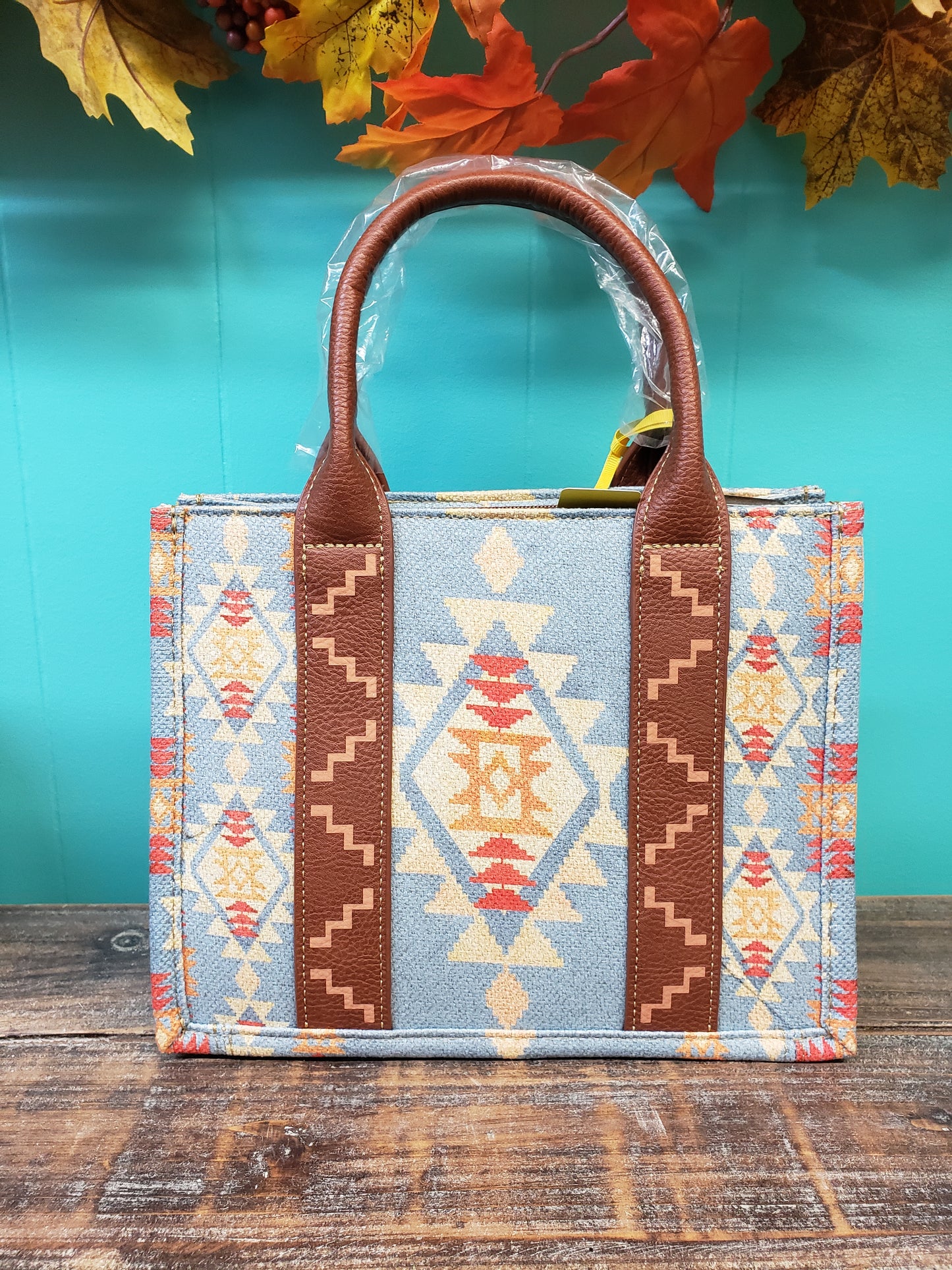 Wrangler Southwestern Print Small Canvas Tote/Crossbody